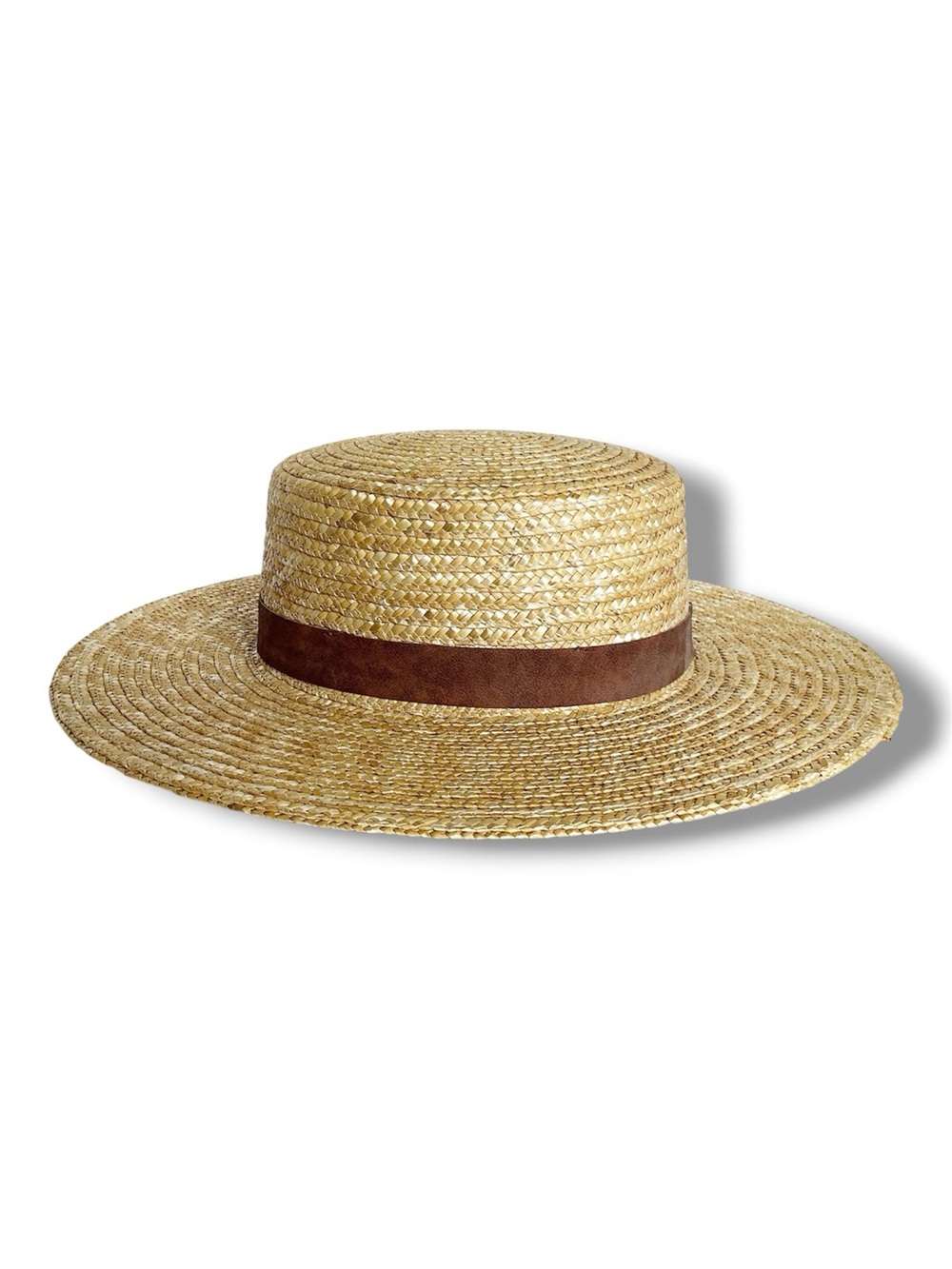 Wyeth Aubrey Straw Boater Hat in Natural